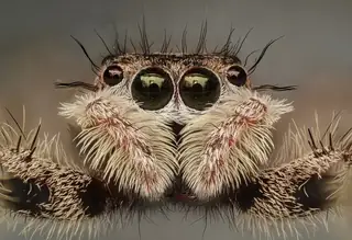 Tan jumping spider (Platycryptus undatus), photo 2